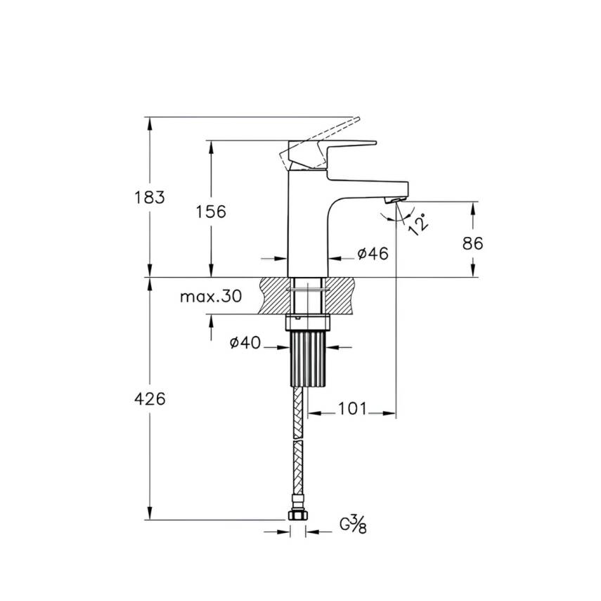 Artema Flow Square Krom Lavabo Bataryası A43044 - 2