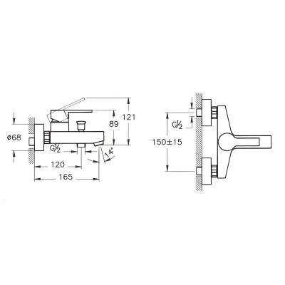 Artema Fold S Krom Banyo Bataryası A42535 - 2
