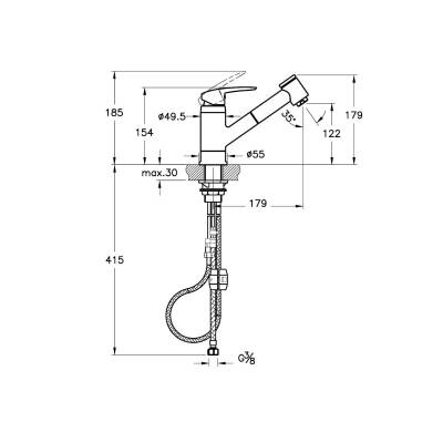 Artema Maestro Pull-Out Krom Eviye Eviye Bataryası A42146 - 5
