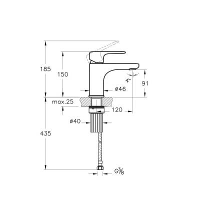Artema Root Round Altın Lavabo Bataryası A4270523 - 3