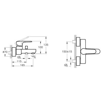 Artema Root Round Krom Banyo Bataryası A42725 - 3