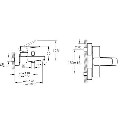 Artema Root Square Krom Banyo Bataryası A42737 - 3