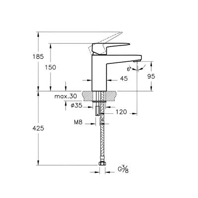 Artema Root Square Krom Lavabo Bataryası A42732 - 3