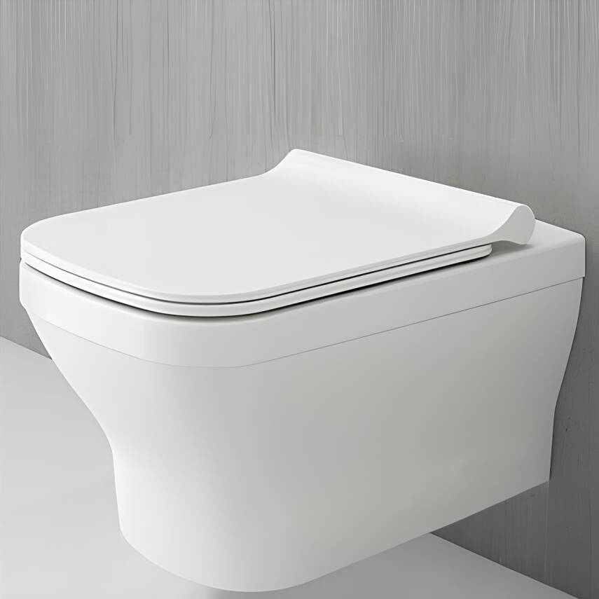 Bocchi Firenze Kanallı Beyaz Asma Klozet 1192-064-0128, Bocchi Duroplast Yavaş Kapak - 2
