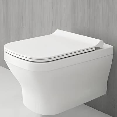 Bocchi Scala Kanallı Beyaz Asma Klozet 1080-001-0128, Bocchi Duroplast Yavaş Kapak - 2