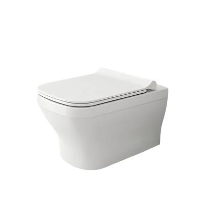 Bocchi Scala Kanallı Beyaz Asma Klozet 1080-001-0128, Bocchi Duroplast Yavaş Kapak - 3