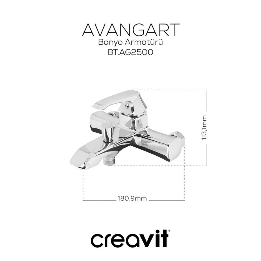 Creavit Avangart Krom Banyo Bataryası AG2500 - 4
