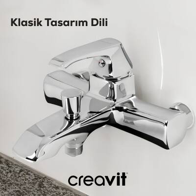 Creavit Avangart Krom Lavabo-Banyo-Eviye Bataryası 3'lü Set AG1500-AG2500-AG8500 - 7