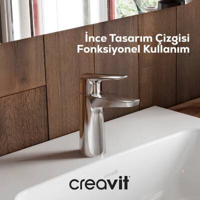 Creavit Bevel Krom Lavabo-Banyo-Eviye Bataryası 3'lü Set BV1500-BV2500-BV8500 - 3