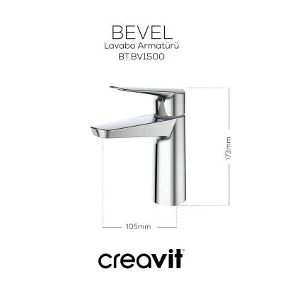 Creavit Bevel Krom Lavabo Bataryası BV1500 - 3