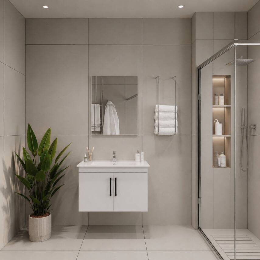 Creavit D20 Banyo Dolabı Seti Çekmeceli 65 Cm Beyaz - 2