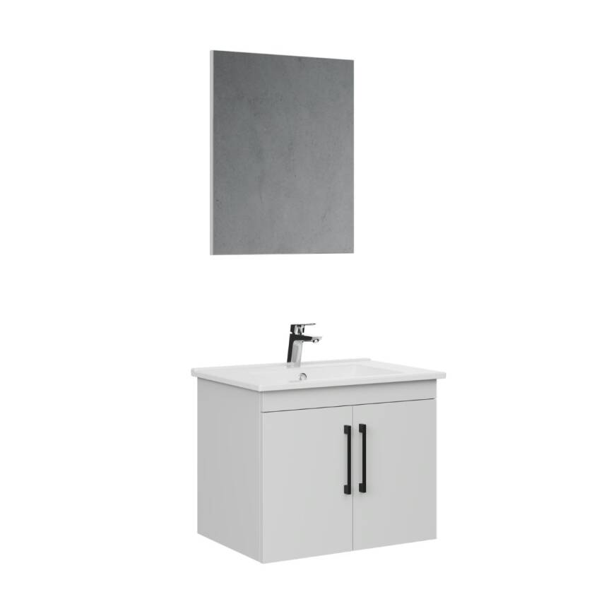 Creavit D20 Banyo Dolabı Seti Çekmeceli 65 Cm Beyaz - 6