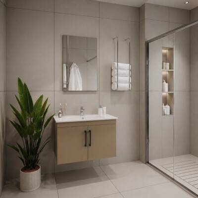 Creavit D20 Banyo Dolabı Seti Çekmeceli 65 Cm Dafne