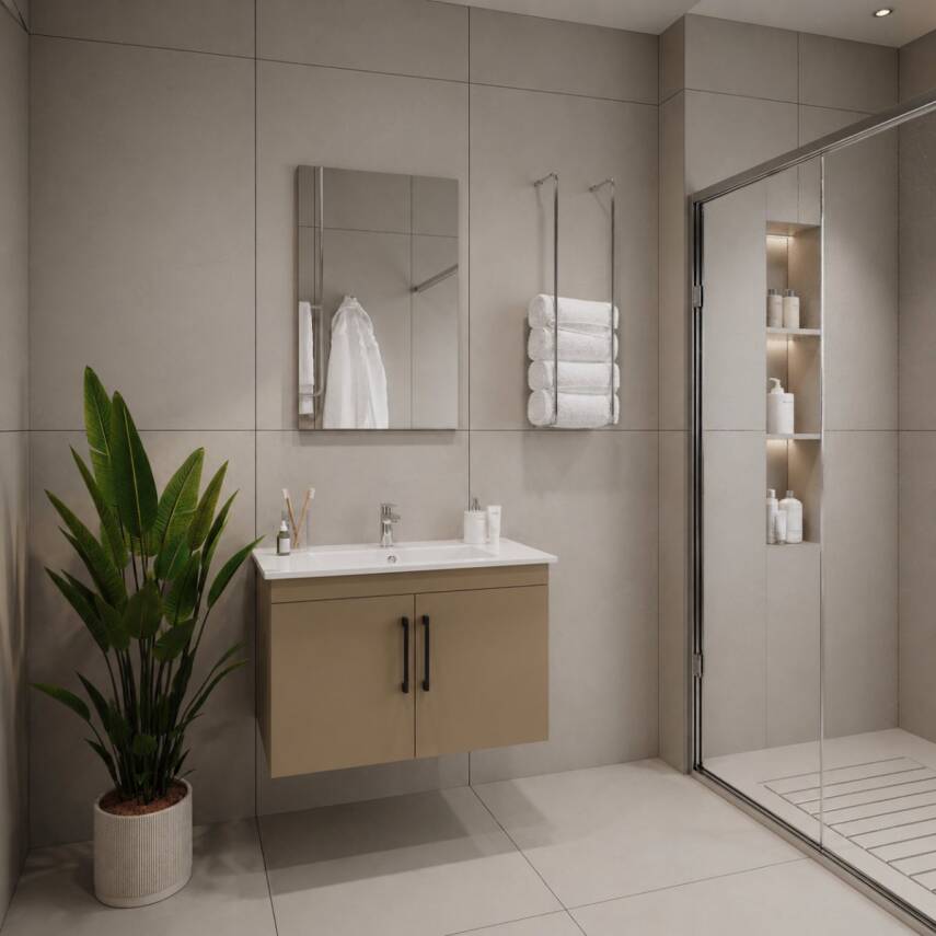 Creavit D20 Banyo Dolabı Seti Çekmeceli 65 Cm Dafne - 1