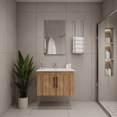Creavit D20 Banyo Dolabı Seti Çekmeceli 65 Cm Everest - 2