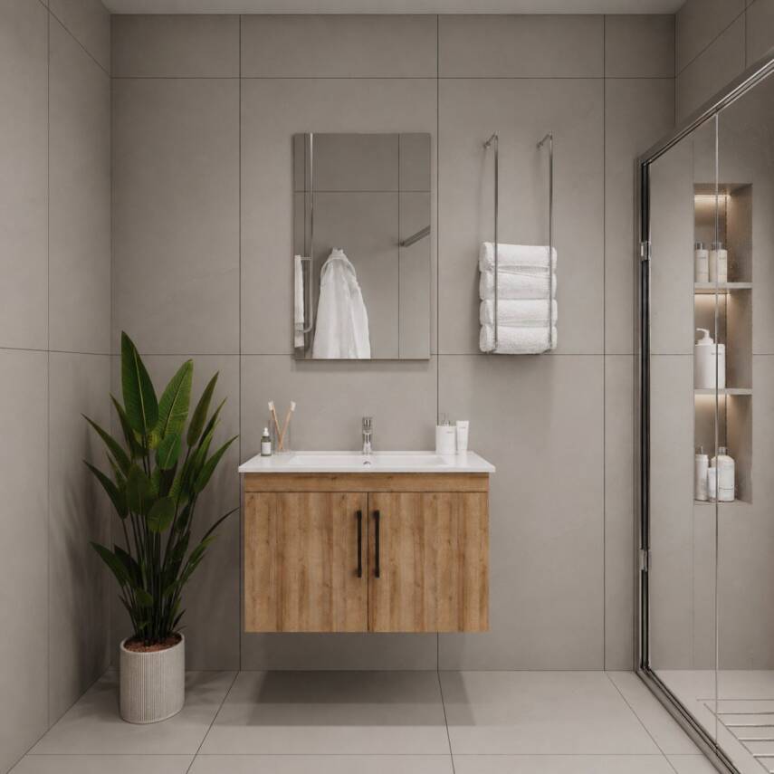 Creavit D20 Banyo Dolabı Seti Çekmeceli 65 Cm Everest - 2
