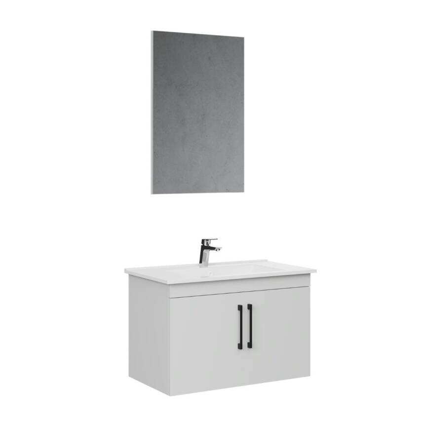 Creavit D20 Banyo Dolabı Seti Çekmeceli 80 Cm Beyaz - 6