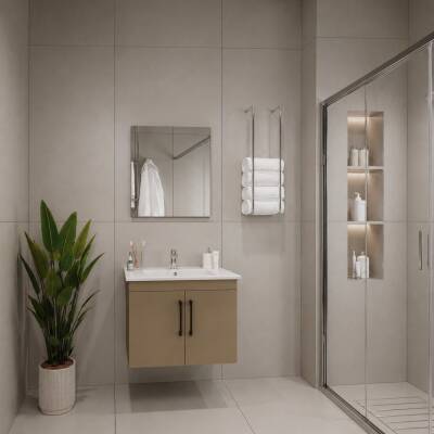 Creavit D20 Banyo Dolabı Seti Çekmeceli 80 Cm Dafne