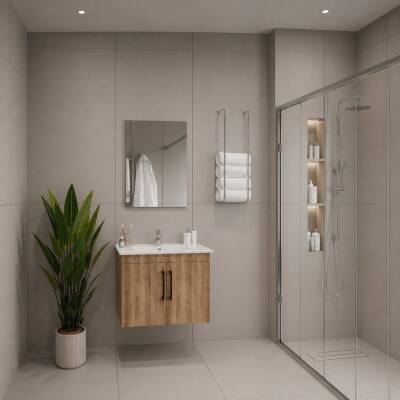 Creavit D20 Banyo Dolabı Seti Çekmeceli 80 Cm Everest