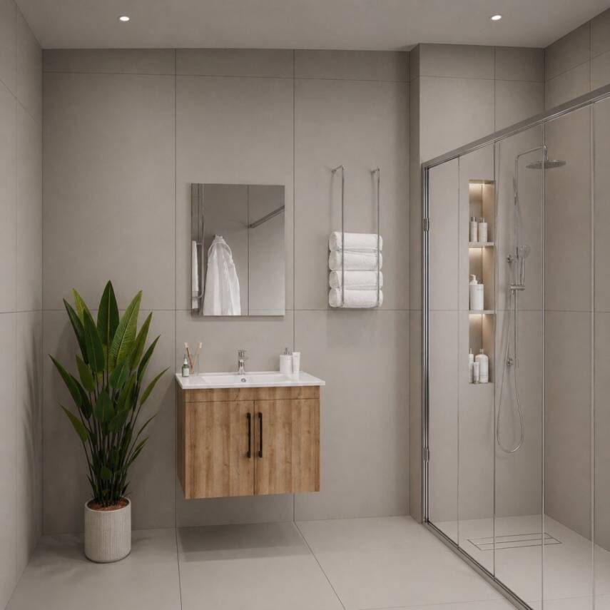 Creavit D20 Banyo Dolabı Seti Çekmeceli 80 Cm Everest - 1