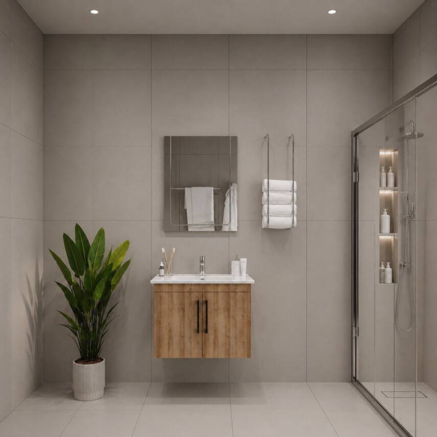 Creavit D20 Banyo Dolabı Seti Çekmeceli 80 Cm Everest - 2