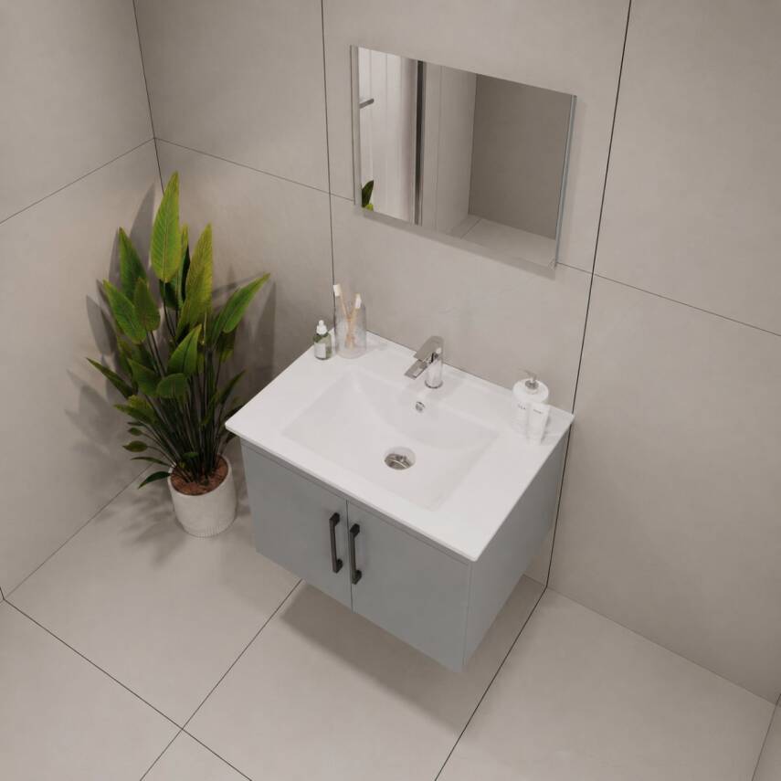 Creavit D20 Banyo Dolabı Seti Çekmeceli 80 Cm Gri - 3