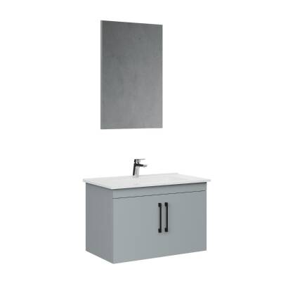 Creavit D20 Banyo Dolabı Seti Çekmeceli 80 Cm Gri - 6