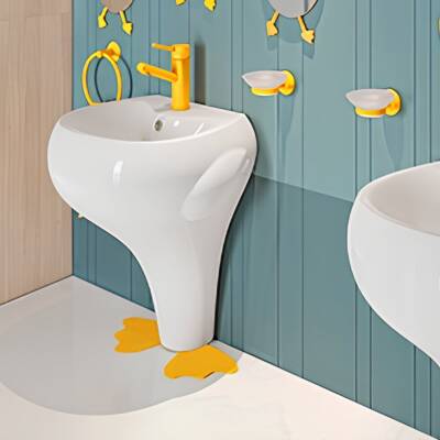 Creavit Ducky Monoblok Batarya Delikli Çocuk Lavabo 40x52 Cm DC052