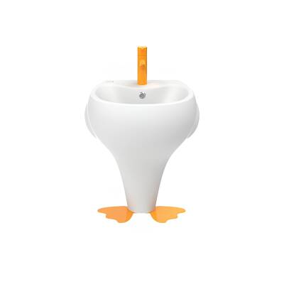 Creavit Ducky Monoblok Batarya Delikli Çocuk Lavabo 40x52 Cm DC052 - 4