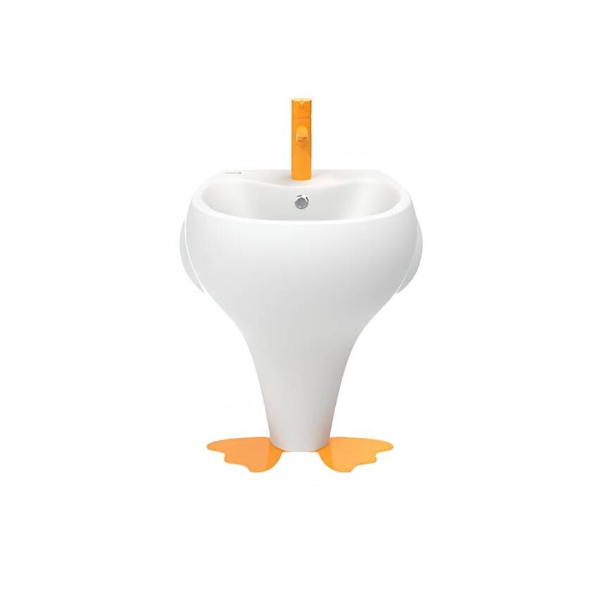 Creavit Ducky Monoblok Batarya Delikli Çocuk Lavabo 40x52 Cm DC052 - 4