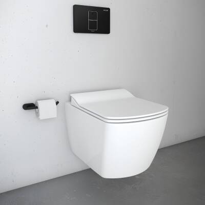 Creavit Elegant Kanalsız Beyaz Asma Klozet EG321, Creavit Elegant Duroplast Yavaş Kapak - 5