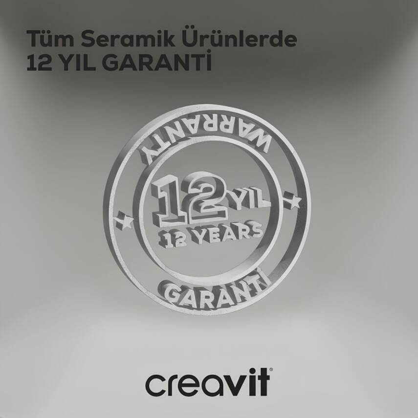 Creavit Elegant Kanalsız Beyaz Asma Klozet EG321, Creavit Elegant Duroplast Yavaş Kapak - 8