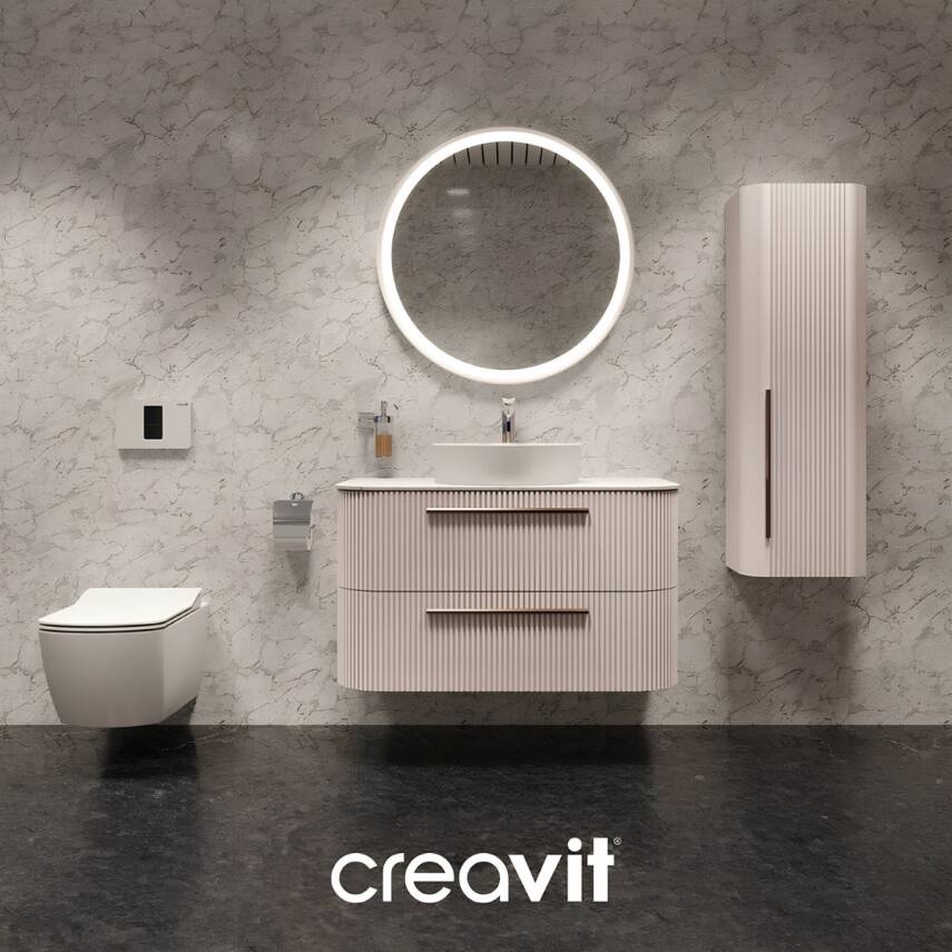 Creavit Elegant Kanalsız Beyaz Asma Klozet EG321, Creavit Elegant Yavaş Kapak - 7