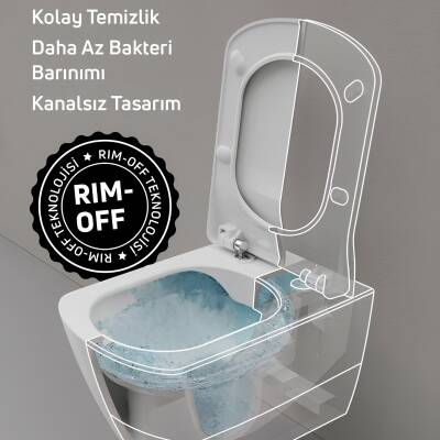 Creavit Elegant Kanalsız Kömür Karası Asma Klozet Set EG321, Creavit Kömür Karası Terra Gömme Rezervuar Seti - 4