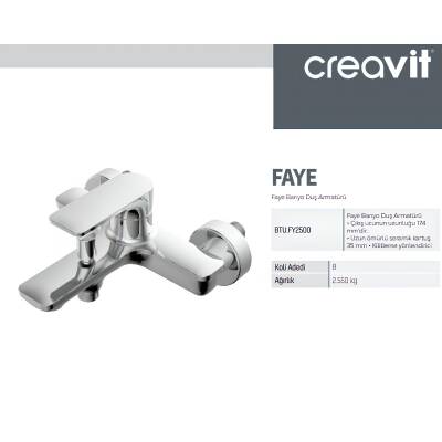 Creavit Faye Krom Banyo Bataryası FY2500 - 3