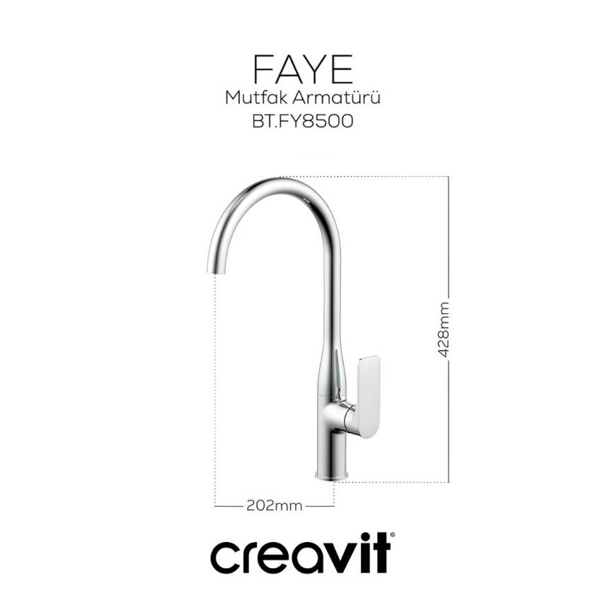 Creavit Faye Krom Eviye Bataryası FY8500 - 3