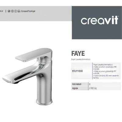 Creavit Faye Krom Lavabo-Banyo-Eviye Bataryası 3'lü Set FY1500-FY2500-FY8500 - 3