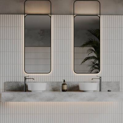 Creavit Fiore Oval Tezgâh Üstü Batarya Deliksiz Beyaz Lavabo 40x40 Cm FI140 - 4