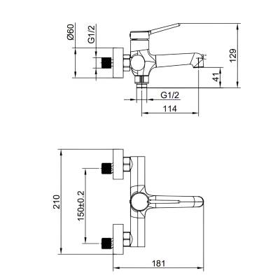 Creavit Flow Brush Gold Batarya Seti 3’lü Lavabo-Banyo-Eviye FL1500BG-FL2500BG-FL8500BG - 6