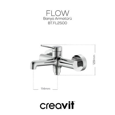 Creavit Flow Krom Banyo Bataryası FL2500 - 3