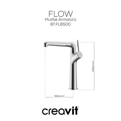 Creavit Flow Krom Eviye Bataryası FL8500 - 3