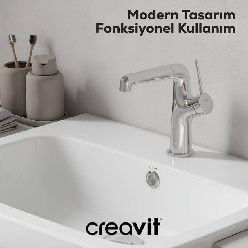 Creavit Flow Krom Lavabo Bataryası FL1500 - 1