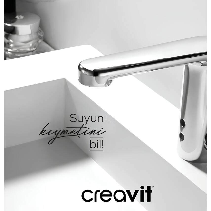 Creavit Fotoselli Lavabo Bataryası Tek Su Girişli ES2400 - 1