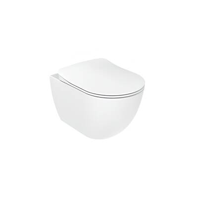 Creavit Free Kanallı Beyaz Asma Klozet FE320, Creavit Free Duck Duroplast Yavaş Kapak - 6