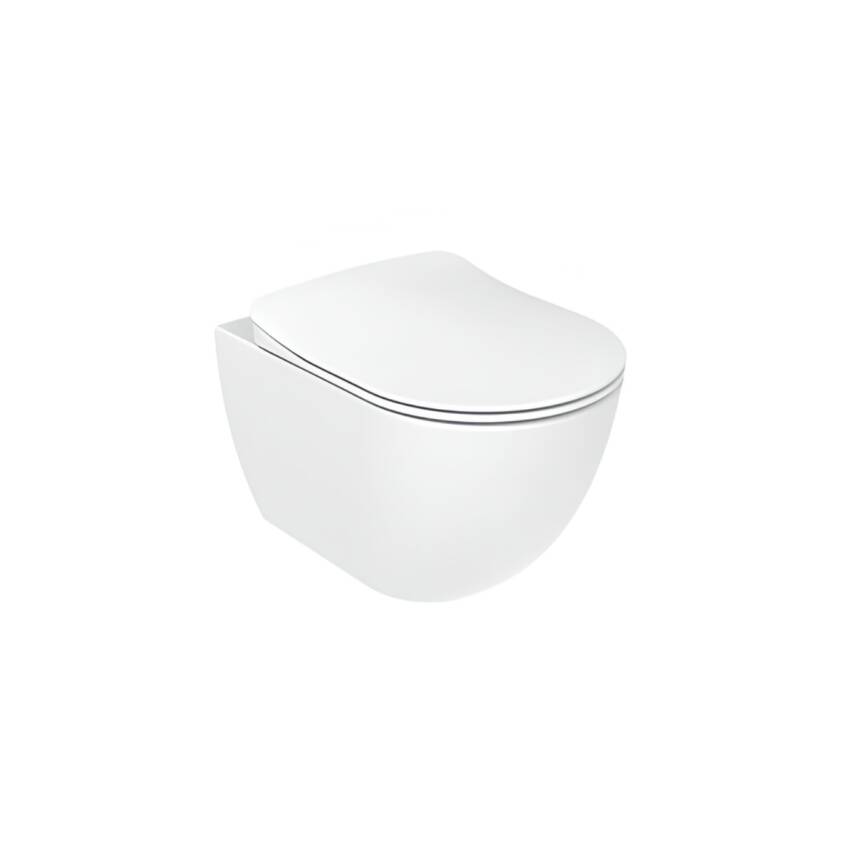 Creavit Free Kanallı Beyaz Asma Klozet FE320, Creavit Free Duck Duroplast Yavaş Kapak - 6