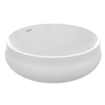 Creavit Gordo Oval Tezgâh Üstü Beyaz Batarya Deliksiz Lavabo 42x42 Cm GO140 - 7