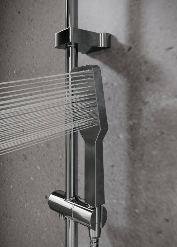 Creavit Kare Krom Tepe Duş Sistemi Kendinden Temizleyicili SH630 - 3