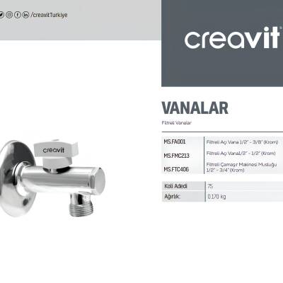 Creavit Krom Çamaşır Musluğu Filtreli 1/2-3/4 FTC406 - 2