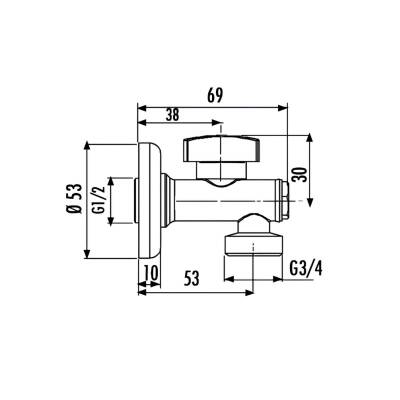Creavit Krom Çamaşır Musluğu Filtreli 1/2-3/4 FTC406 - 3