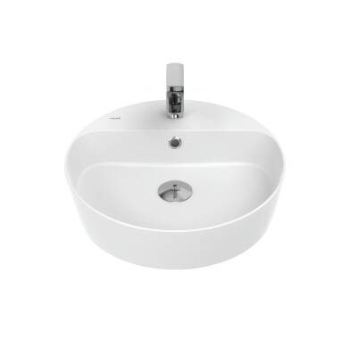 Creavit Loop Oval Tezgâh Üstü Batarya Delikli Beyaz Lavabo 45x45 Cm LP146 - 3